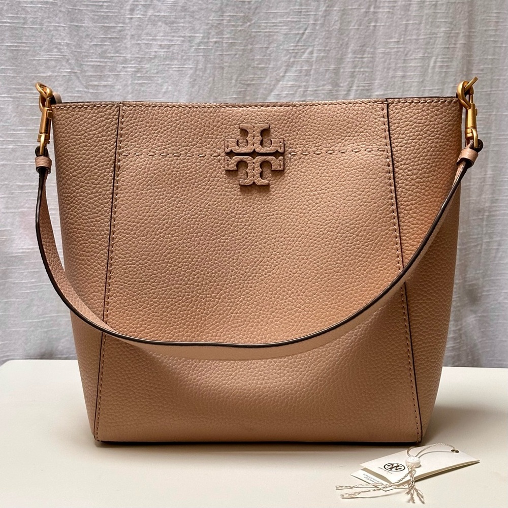 Tory Burch McGraw Hobo Tote Bag, Devon Sand, OS